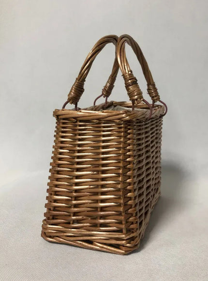 Straw Woven Small Square Rattan Women's Handbag