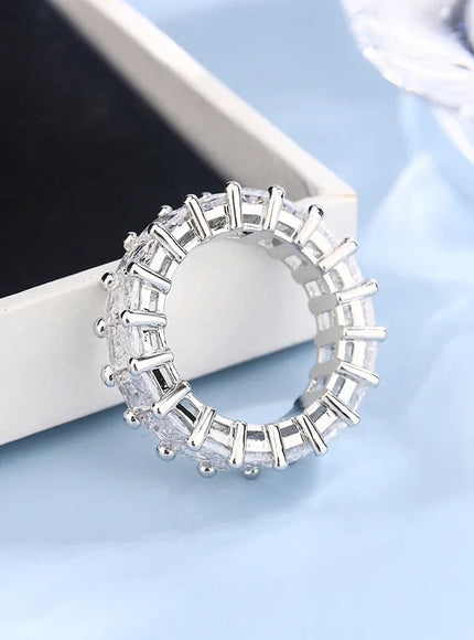 2024 New Arrivals Women's Large Zircon Zircon Gold Rings Fashion Wedding Engagement Rings 925 Silve Hip Hop Jewelry
