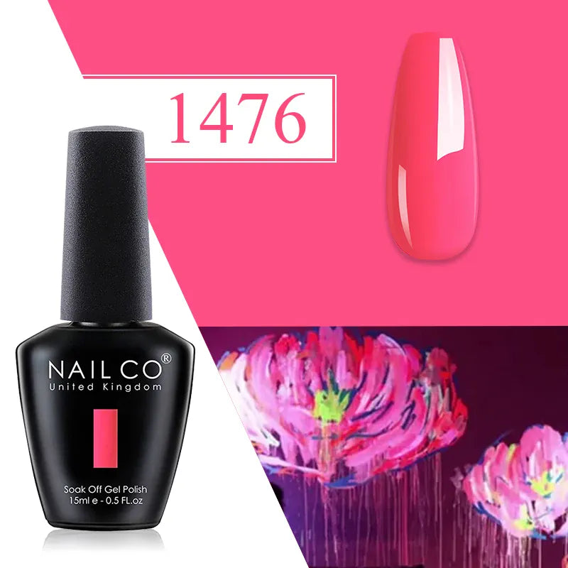 KissICON 1476 💋 Nailco Red Gel Polish - Lasting Soak