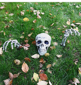 Halloween Decorations Scary Props Realistic Skeleton Skull & Hands Halloween Home Decor Yard Prank Festivals Party Supplies