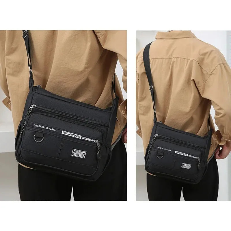 2026 Men's Messenger Bag Crossbody Shoulder Bags Men Small Sling Pack For Work Business Waterproof Oxford Packs Satchel Purse