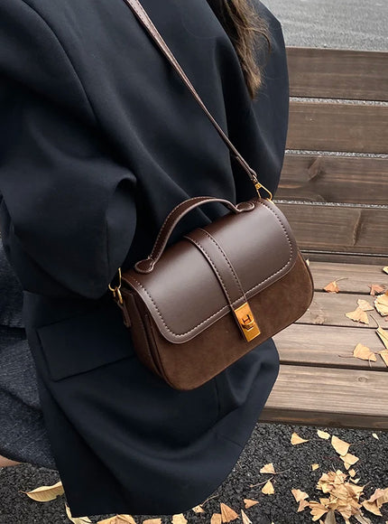 Branded Mini Square Flap Cross Body Bags For Women 2025 Latest Luxury Designer Purses And Handbags PU Suede Shoulder Saddle Bag