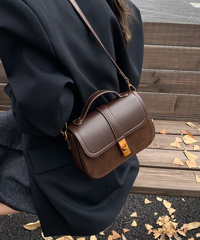 Branded Mini Square Flap Cross Body Bags For Women 2025 Latest Luxury Designer Purses And Handbags PU Suede Shoulder Saddle Bag