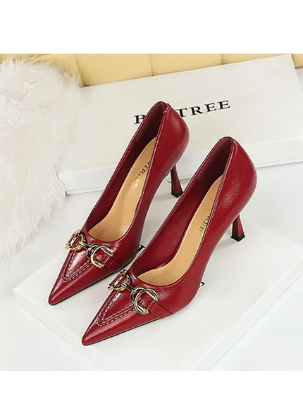 Women High Heel Stiletto Shallow Mouth Pointed Toe
