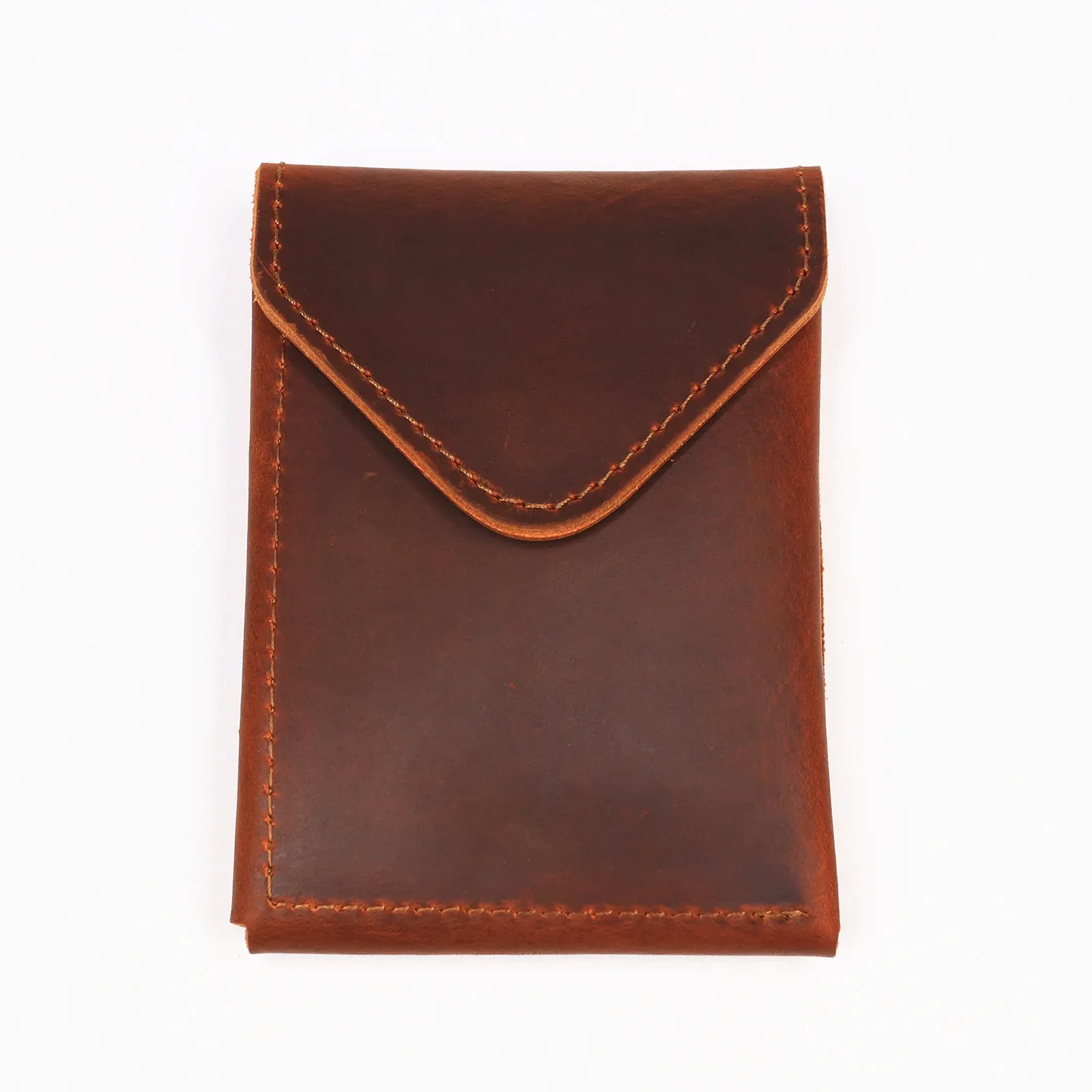 Genuine Leather Wallet For Men Male Real Cowhide Short Slim Minimalist Men's Cash Wallet Credit Card Holder With Flap Closure
