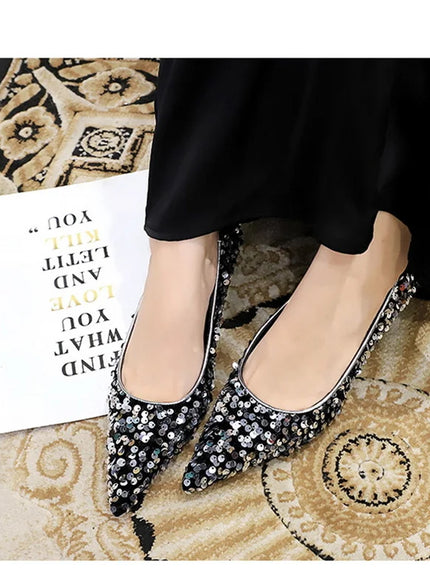 2024 Version Fashion Style Sequin Women's Shoes Shallow
