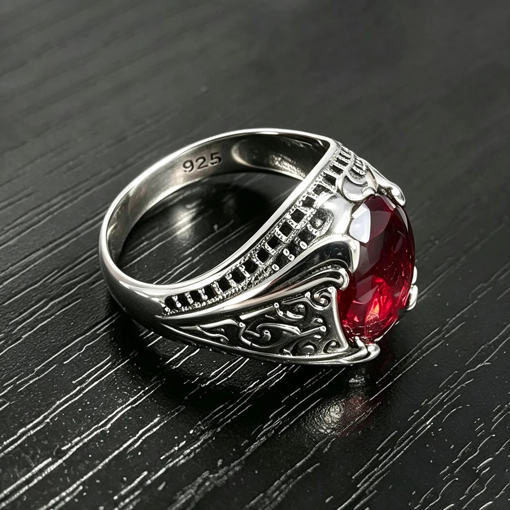 Guaranteed 925 Silver Rings Luxury Turkish Jewellery For Men And Women With Zircon Stone Retro Vintage Rings In Fijne Sieraden