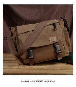 Men's Casual Crossbody Bag Large Capacity Single Shoulder Bag Commuter Mailman Bag Lightweight Leisure Backpack for Business
