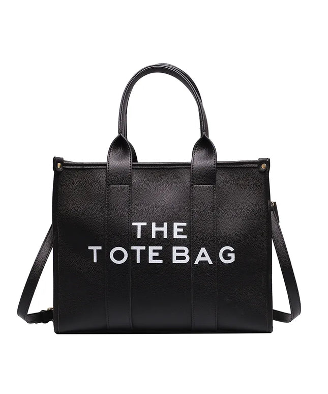 KissICON black / 35cm X 15cm X 28cm PU Leather Tote – Chic Spacious Designer