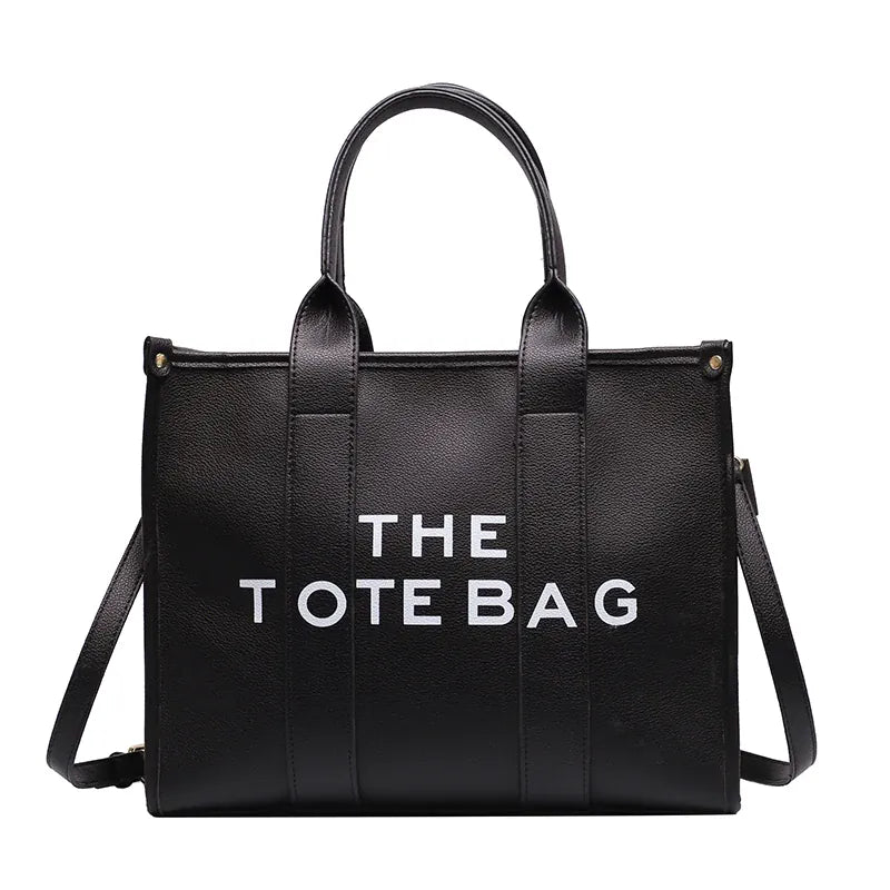 KissICON black / 35cm X 15cm X 28cm PU Leather Tote – Chic Spacious Designer