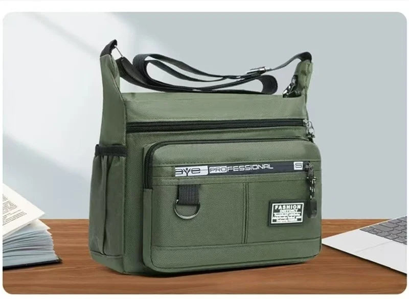 New Mens Crossbody Bag Single Shoulder Bags Big Capacity Multi-Pockets Storage Bag Fashion Handbag Business Crossbody Bags