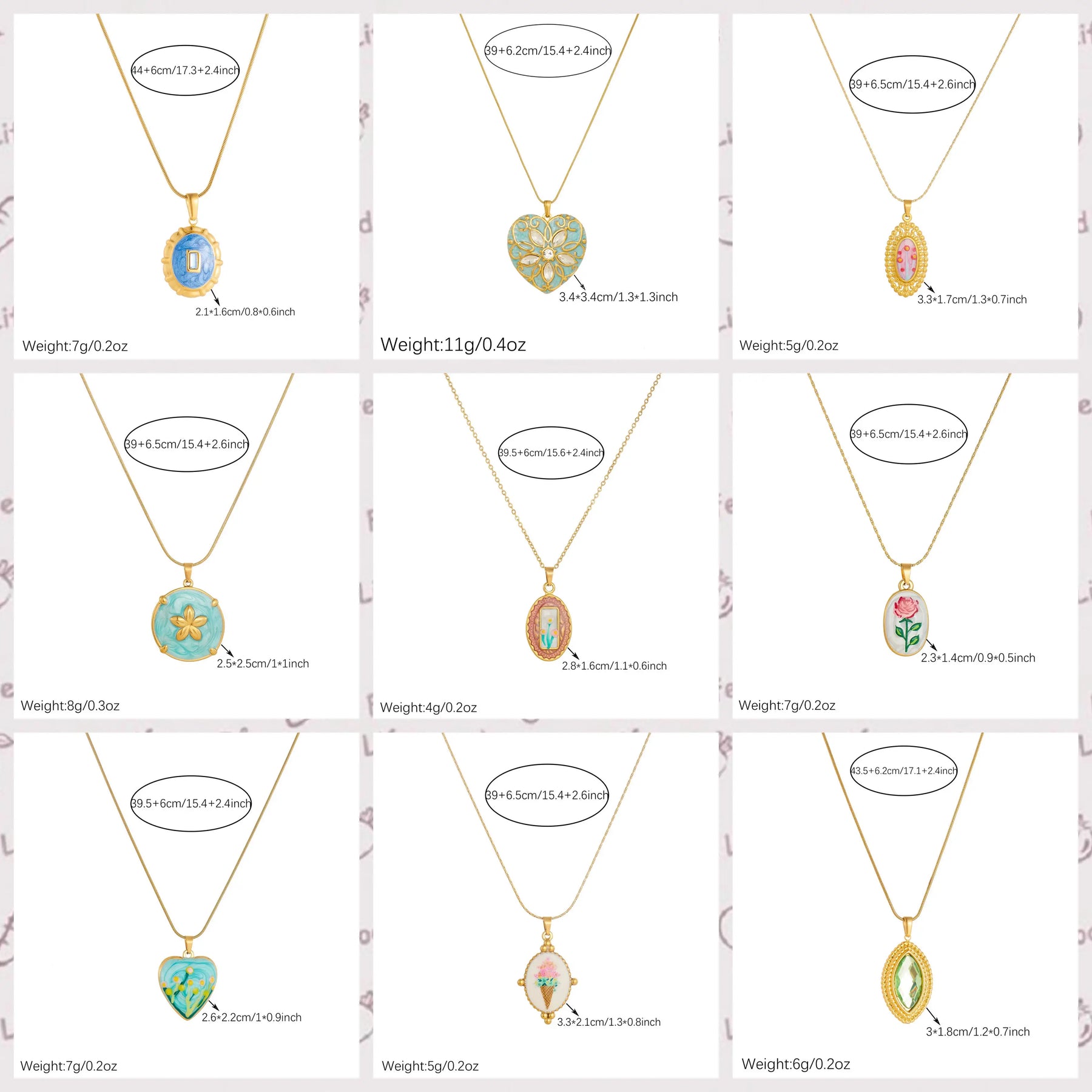 DIEYURO Multicolor Pastel Enamel Heart Cross Sun Floral Pendant Necklace Collection Lady Stainless Steel Waterproof Jewelry Gift