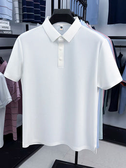 2025 Men's Sporty Polo Waffle Shirt | Moisture-Wicking Golf Tennis Top Sizes S-5XL, Snap Buttons, 7A Antibacterial High Quality