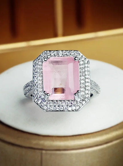 💋 Paraiba Zircon Ring Pink Blue Green - Luxury Jewelry