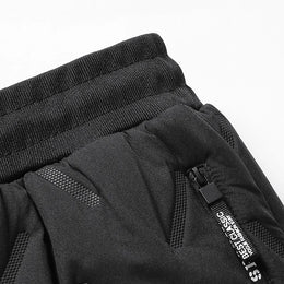 Winter Sweatwear Men Plush Thick Fleece Sweatpant Lambswool Thermal Trousers Casual Pants Waterproof Windproof Warm Cotton Pants