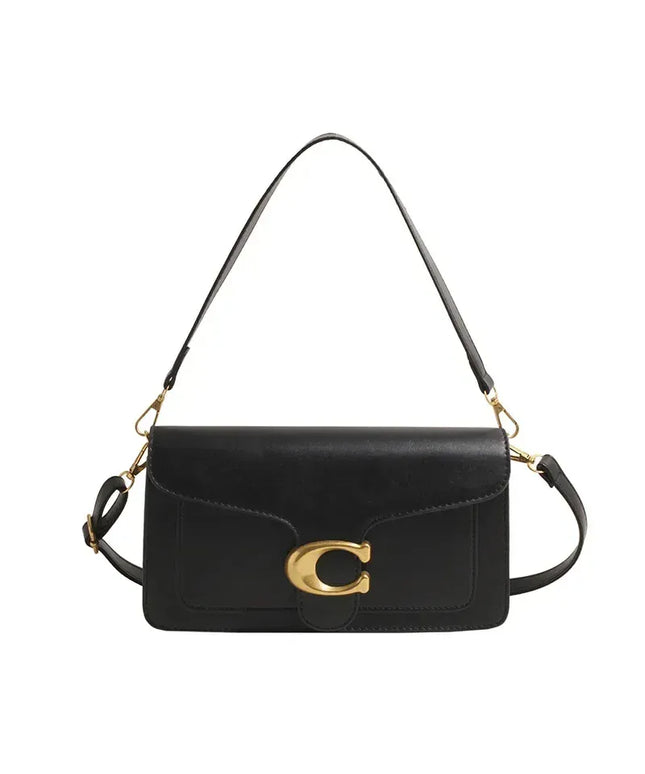 KissICON black Chic Minimalist Square Commuter Shoulder Bag