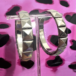 Punk Jewelry Silver 3D Geometric Earrings for Women Fashion Y2K Earrings Gothic Accessories Grunge Korean Charm Earrings