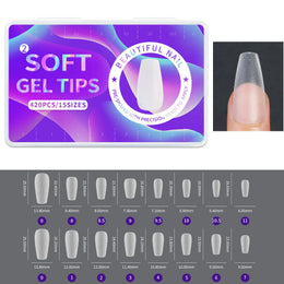 KissICON 02 Frosted Almond Nails Press On Acrylic Tips -