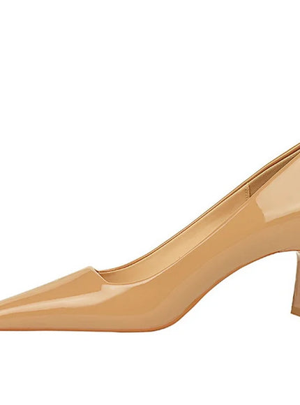 2024 Spring Versatile Fashion Shallow Mouth Patent Leather