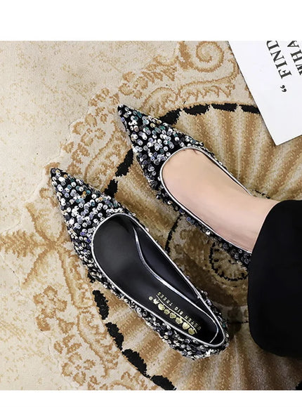 2024 Version Fashion Style Sequin Women's Shoes Shallow