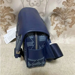2026 New Men's Vintage Printed Crossbody Bag, Business Commuter Pu Leather Waterproof Shoulder Bag Storage Bag