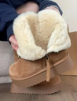 KissICON Thick cotton boots with added fleece, 2024 new