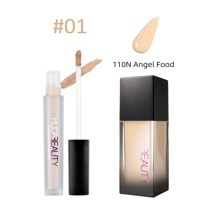 KissICON 11001 as show 34ml Flawless Foundation Matte Concealer Conceals Pores