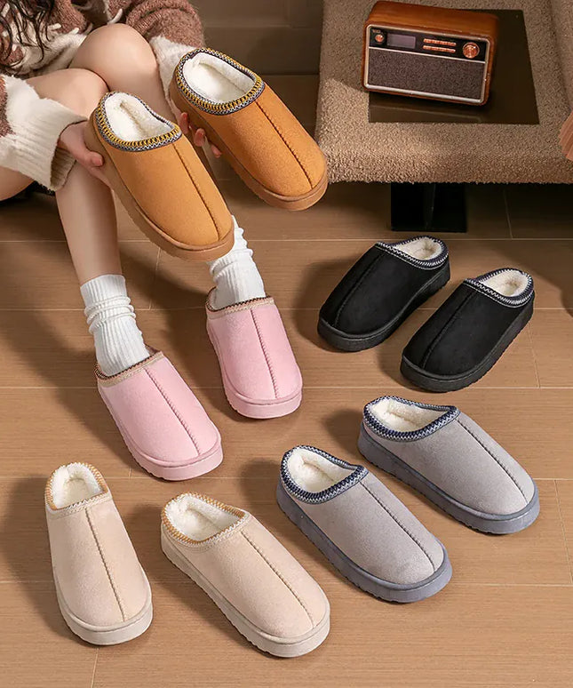 Women's Plush Slippers Winter Warm House Shoes Fashion
