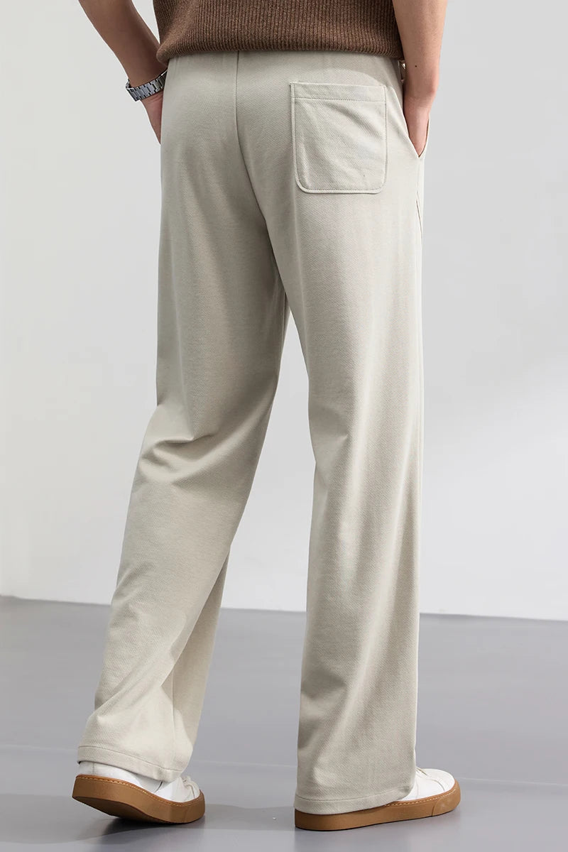 Lyocell Cotton Men's Casual Pants Breathable Straight Leg Loose Fit Elastic Waist Ice Silk Quick Dry Trousers Spring Summer 2026