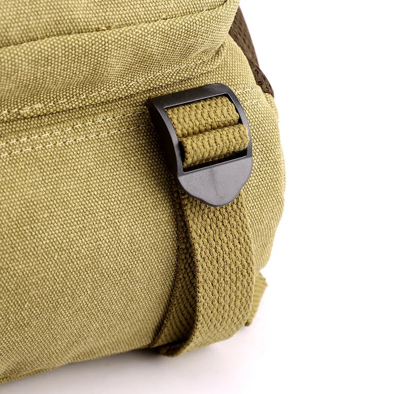 Small Mens Backpack Canvas Casual Backpacks for Men 2025 Mini Male School Bag Rucksack Man Multi-function Crossbody Bag Travel