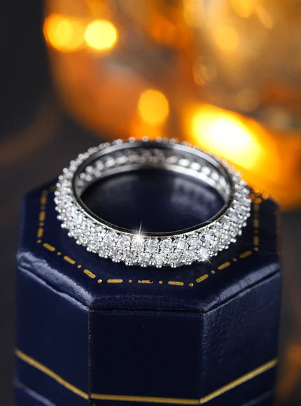 KissIcon Sparkling Zirconia Ring - Silver Plated Stackable