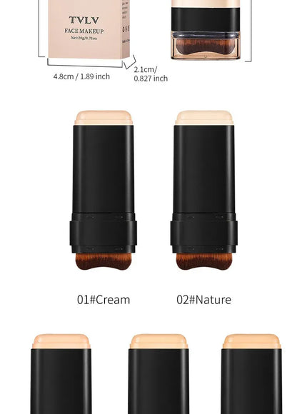 KissICON 💋TVLV Velvet Moist Foundation Stick - LongLasting Concealer