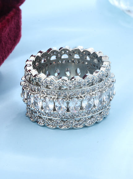 💋 Korean Lace Flower 925 Silver Ring - Elegant Retro Charm