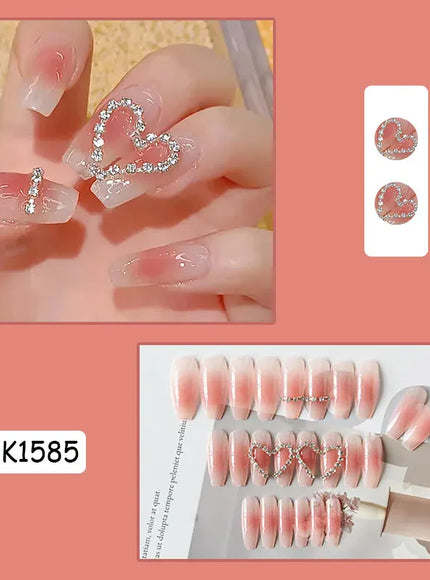 [KissIcon] Pink Press On Nails - Reusable Acrylic