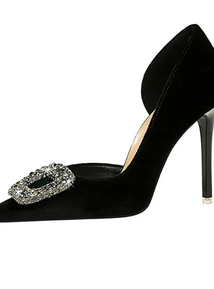 Women Super High Heels Velvet Pumps Shallow Mouth
