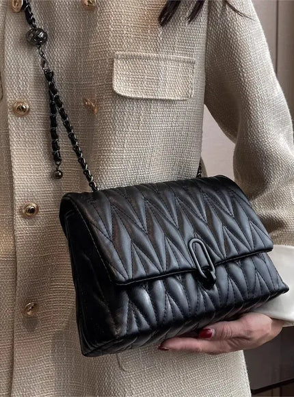 Full Grain Leather Crossbody – Parisian Petite Tweed