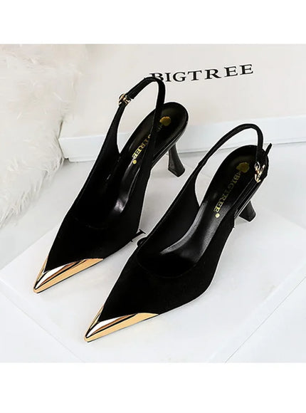Elegant Women Green High Heel Velvet Pumps Wedding