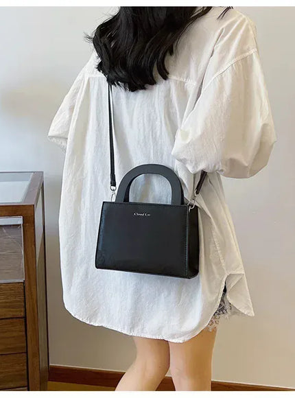 Women's Solid Color Handbag – High-quality Texture