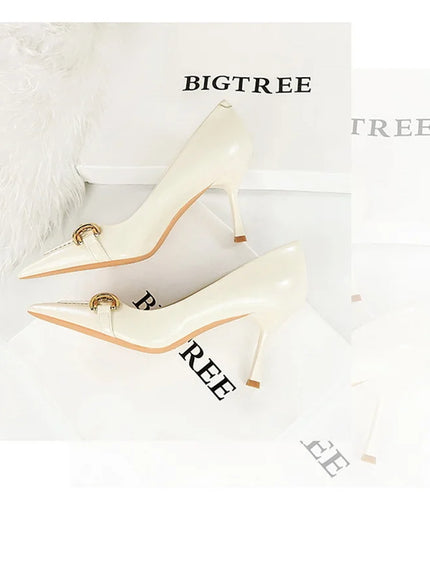 Women High Heel Stiletto Shallow Mouth Pointed Toe