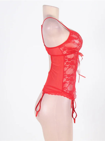 Plus Size Sexy woman lingerie set nightwear sleepwear with G-String  and Handscuff Lady sleepwear from M-6XL