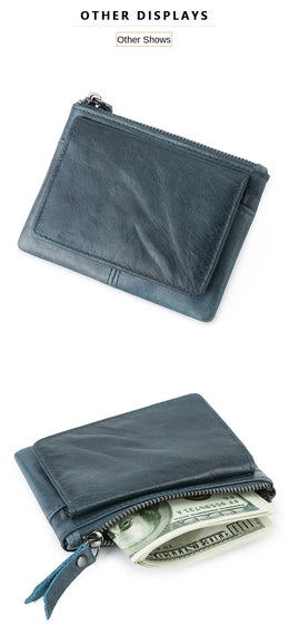 New Cow Leather Women's And Men's Card Bag Coin Purse Slim Credit Card Holder Wallet For Men and Women ID Card Pocket