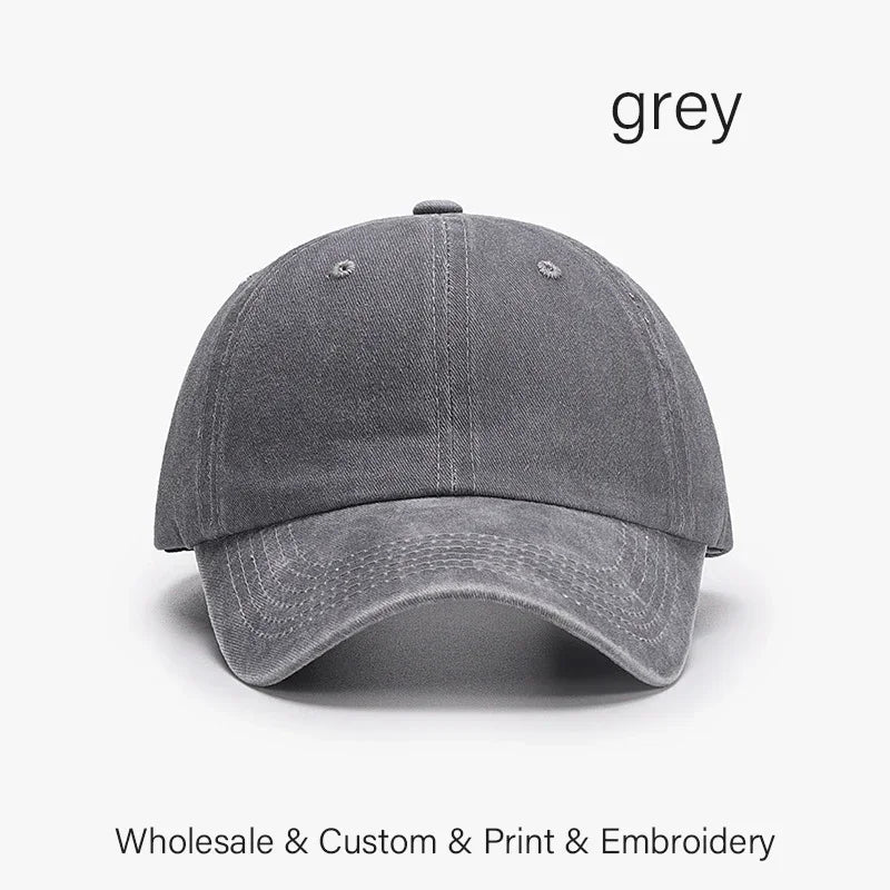 SLECKTON Custom Logo Retro Baseball Cap for Men and Women DIY Design Letter Embroidery Hat Customize Cap Graphic Print Wholesale