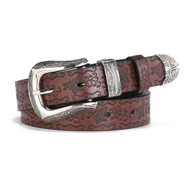 Women Belts For Jeans Dresses Pants Ladies Leather Waist Belt with Gold Buckle