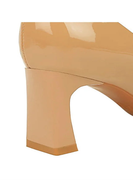 2024 Spring Versatile Fashion Shallow Mouth Patent Leather