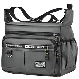 Men's Business Crossbody Bag with Multi-Layered Pockets Adjustable Shoulder Strap for Work Travel