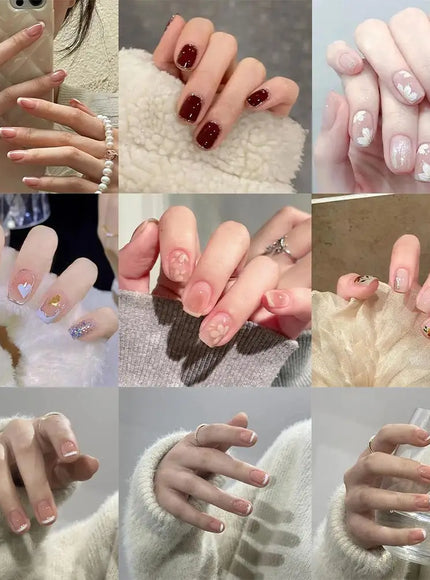 💋 False Nails Kit With Jelly Glue Press