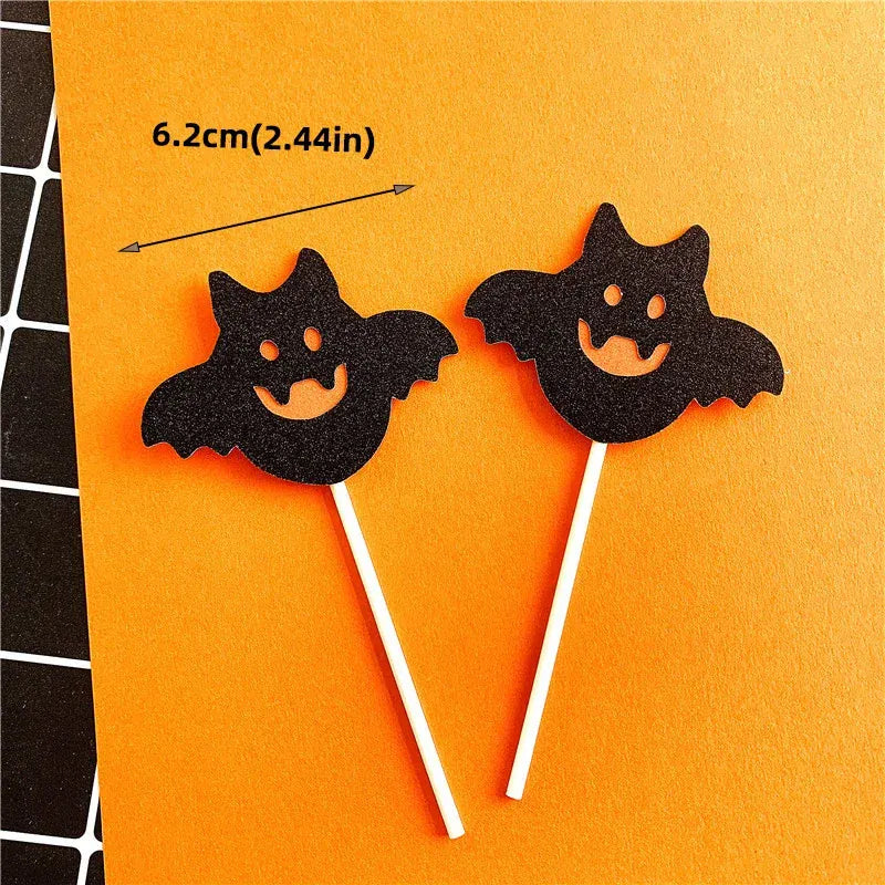 2025 Halloween Cake Decorations Pumpkin Ghost Black Castle Haunted Houses Cake Toppers for Happy Halloween Party Supplies