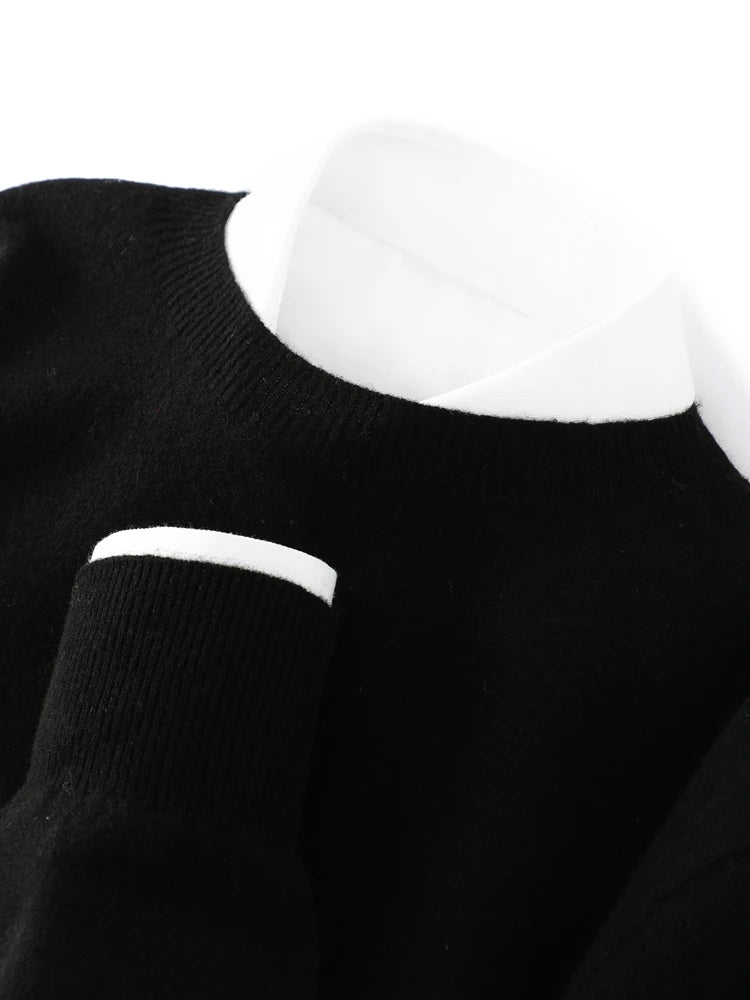100% Merino Wool Sweater Man O-neck Basic Wool Pullover Autumn Winter Long Sleeve Soft Warm Jumper Smart Casual Knit Popular Top