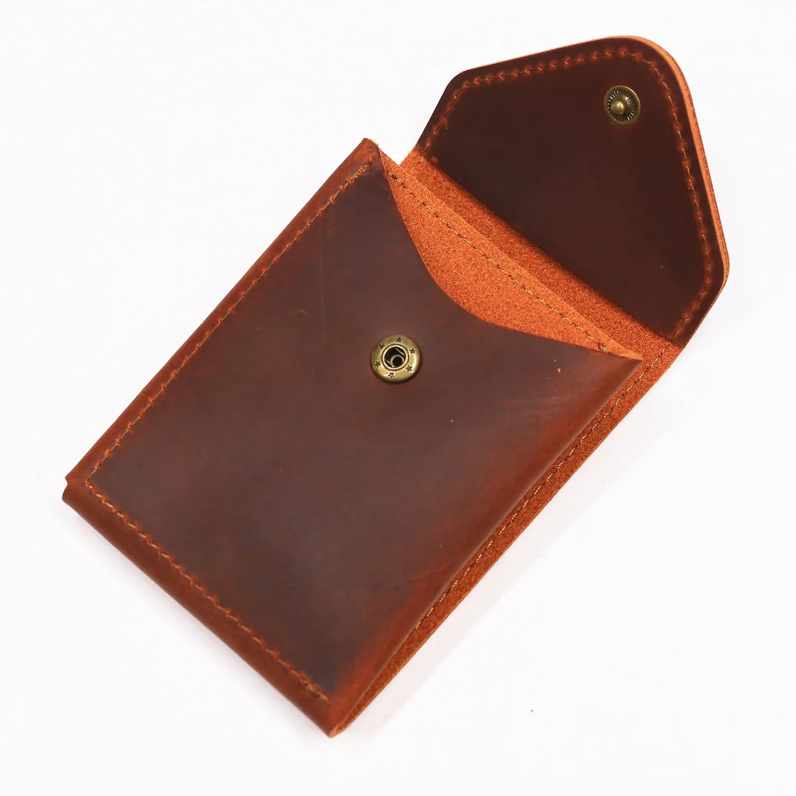 Genuine Leather Wallet For Men Male Real Cowhide Short Slim Minimalist Men's Cash Wallet Credit Card Holder With Flap Closure