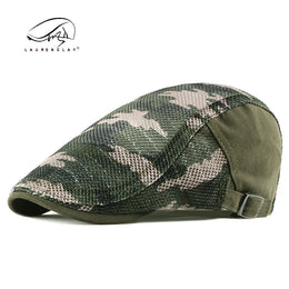Men's Camouflage Flat Top Baseball Cap, Outdoor Sports Caps, Tactical Dad Hat, Casual Cadet, Trucker Hats
